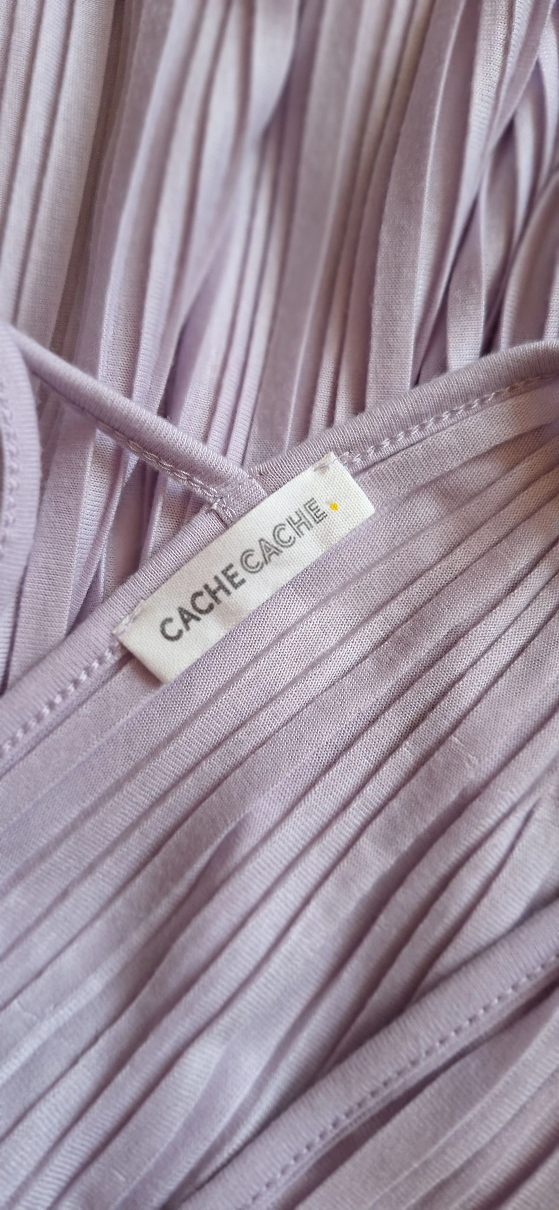 Vestido de verão plissado com cintura lilás Cache cache 💜 – photo 3